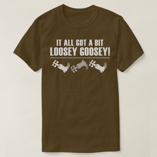 Hela Harna en bit Loosey Goosey Funny F1-design T Shirt (Design framsida)