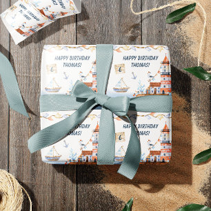 Hela havsvattensfärgen Barns födelsedag Party Presentpapper