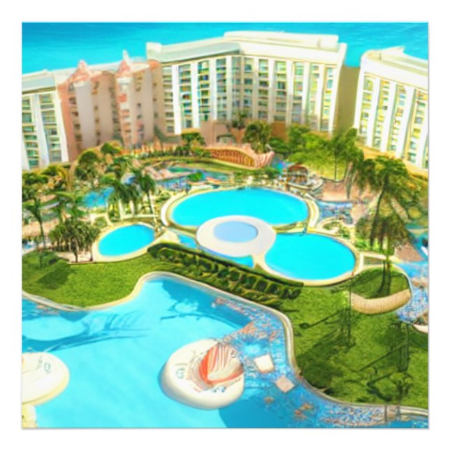 Hela hotellet i Montero bay Jamaica i exklusiven Fototryck (Framsidan)