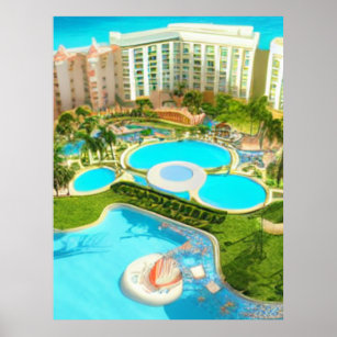 Hela hotellet i Montero bay Jamaica i exklusiven Poster