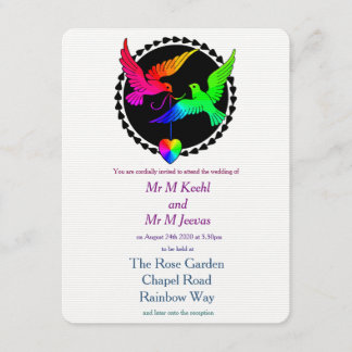 Hela inbjudan till Rainbow Gay Wedding
