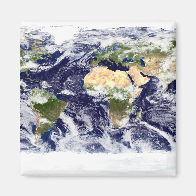 Hela jordens sanna färgbild magnet (Framsidan)