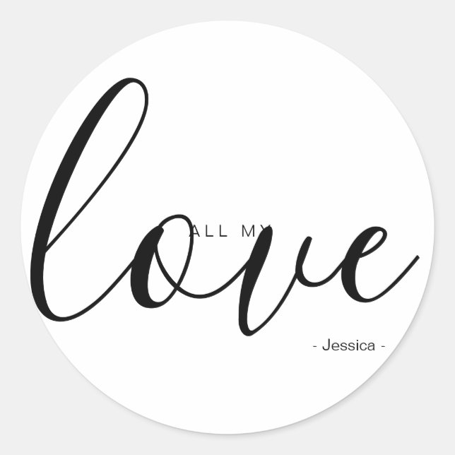 Hela Kärleken Runt Klistermärke (Framsida)