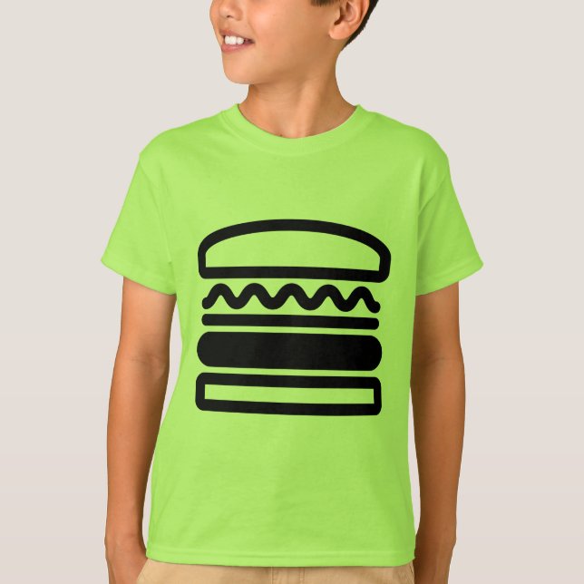 Hela Kött Burger T Shirt (Framsida)
