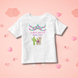 Hela Lama Kul Rosa Lila Kaktus Barn Födelsedag T Shirt