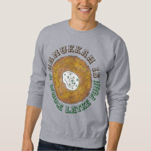 Hela Latke (Lotta) Roligt Ugly Hanukkah Sweater Lång Ärmad Tröja