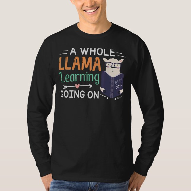 Hela Llama-inlärningen går på lärare T Shirt (Framsida)