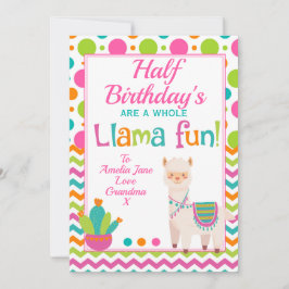 Hela Llama-Roligten, halva födelsedagen Julkort