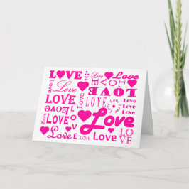 Hela Lotta Kärlek Rosa Valentine Day Card Helgkort