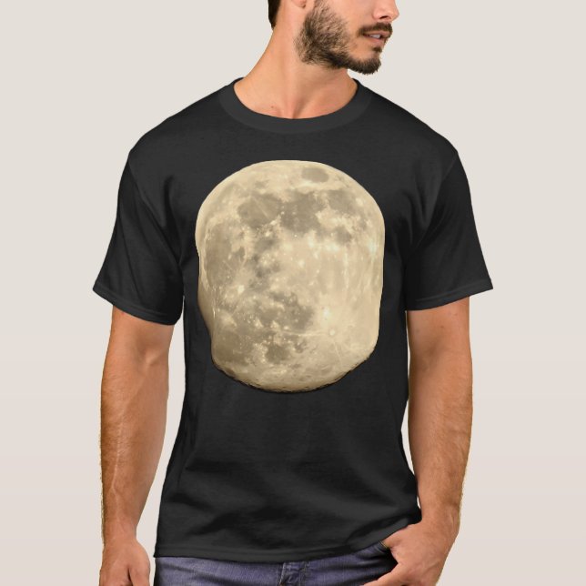 Hela måndagen Himmel vid Måne T Shirt (Framsida)