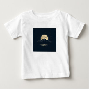 Hela månen över bergen - Skennattens Himmel T-Shir T Shirt