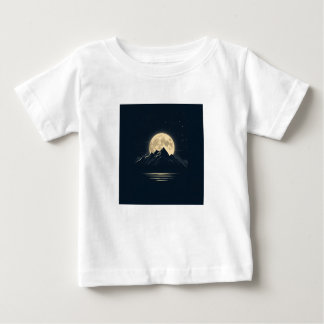Hela månen över bergen - Skennattens Himmel T-Shir T Shirt