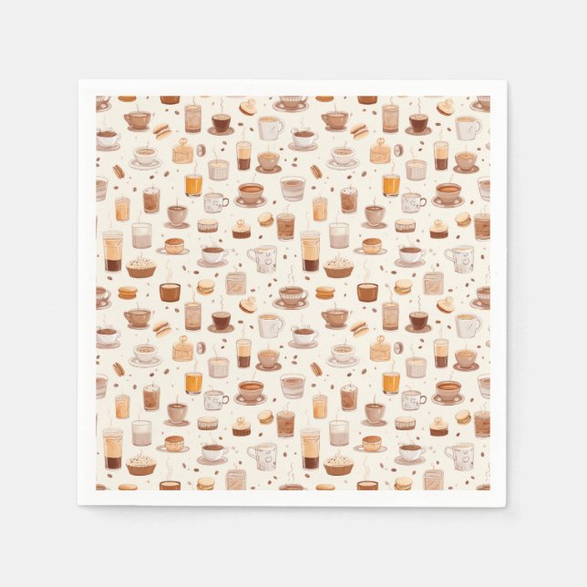 Hela mitt kaffepatchwork Quilt Mönster nr 5 Pappersservett (Framsidan)