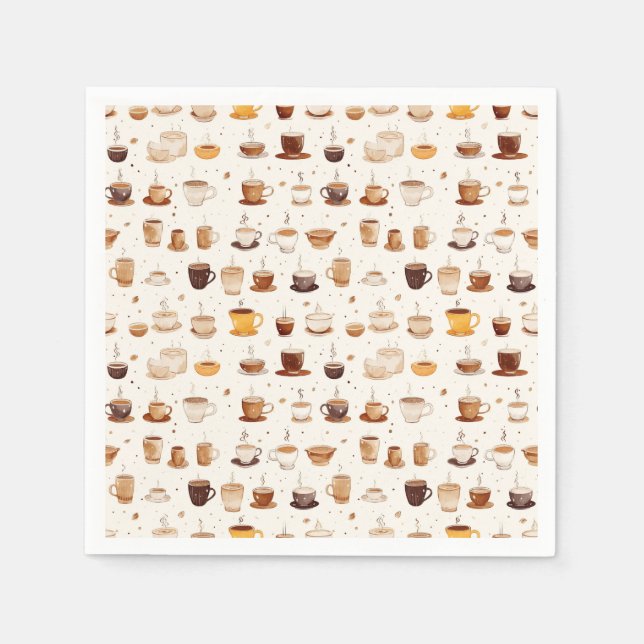 Hela mitt kaffepatchwork Quilt Mönster nr 7 Pappersservett (Framsidan)