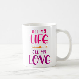 Hela mitt liv. Hela Kärlek. Kaffemugg