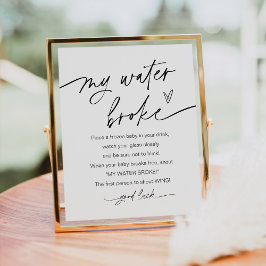 HELA mitt Vatten-Fattiga spelmärke för babyskor Poster