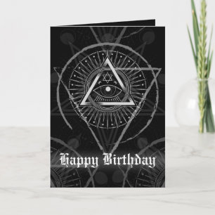 Hela Öga: Illuminati Gothic Esoteric Kort