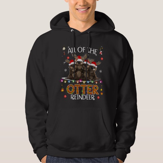 Hela Otter Reindeer-julklappen Hoodie (Framsida)