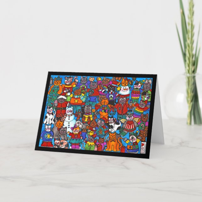 Hela partiet av katthakort kort (Framsida)