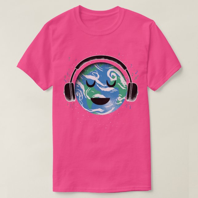 Hela planeten kärlek musik t shirt (Design framsida)