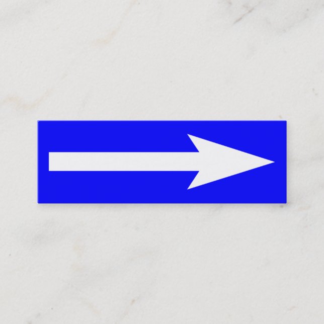 Hela punkten - blått, vitt och Grått Mini Visitkort (Framsida)