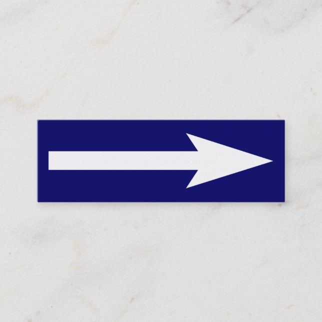 Hela punkten - Mörk blått och vit Mini Visitkort (Framsida)