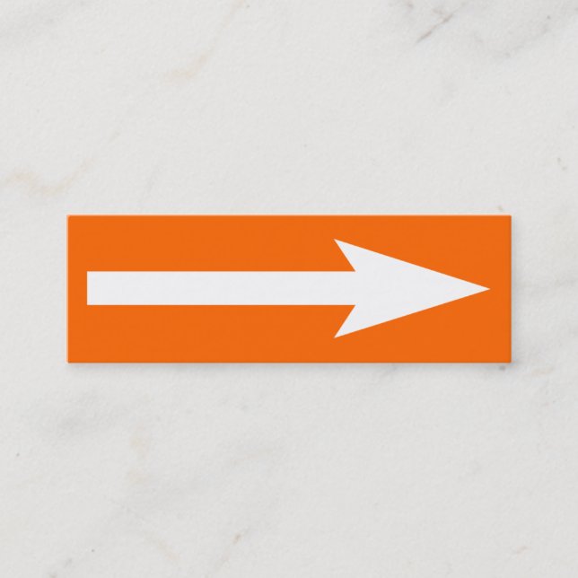 Hela punkten - Orange, vitt och Grått Mini Visitkort (Framsida)