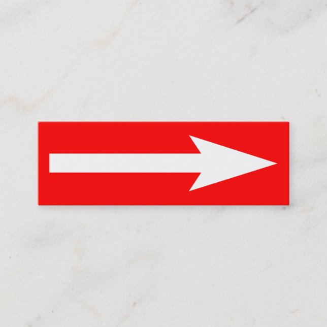 Hela punkten - Röd och vit Mini Visitkort (Framsida)