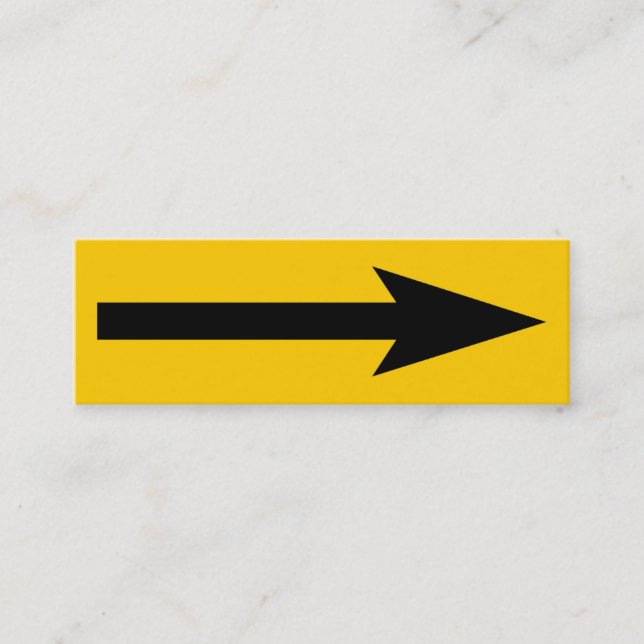 Hela punkten - svart och gul mini visitkort (Framsida)