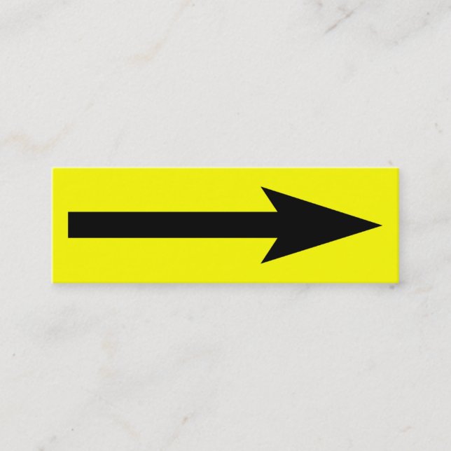 Hela punkten - svart och Gult Mini Visitkort (Framsida)