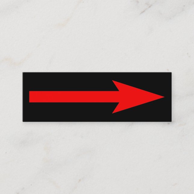 Hela punkten - svart och röd mini visitkort (Framsida)