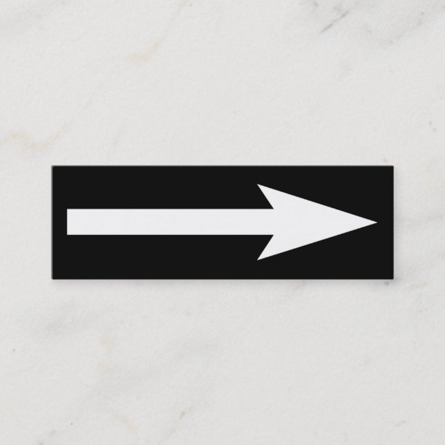 Hela punkten - svart och vitt mini visitkort (Framsida)