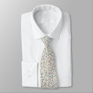 Hela regnbågsfärgade, avtryckta punkter slips