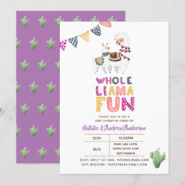 Hela Roligten Baby Mamma Shower Lila Rosa Girls Inbjudningar