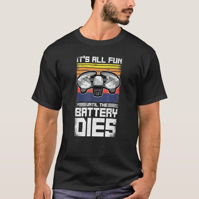 Hela Roligten tills batterilängden börjar dra upp  T Shirt (Framsida)