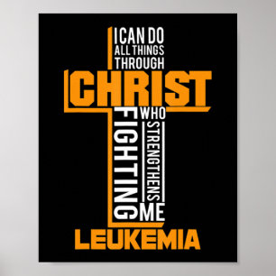 Hela Sak genom Kristus Leukemia Warrior Awarene Poster