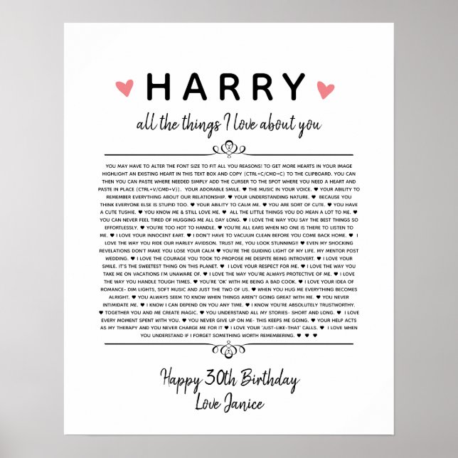 hela sak I kärlek om er födelseår Poster (Framsidan)