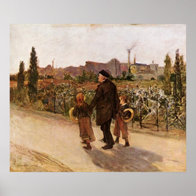 Hela själsdagen av Jules Bastien-Lepage Poster (Framsidan)
