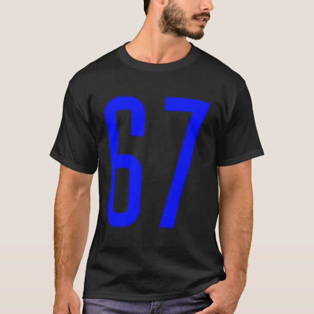 Hela Sportfantasten Favorite Blue Number 67 Jersey T Shirt (Framsida)