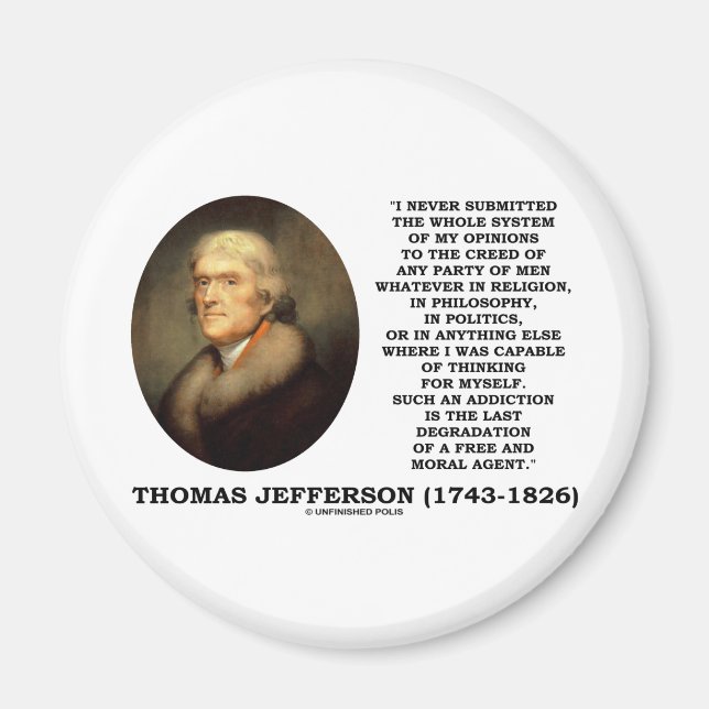 Hela systemet med mina åsikter som funderar på mig magnet (Framsidan)