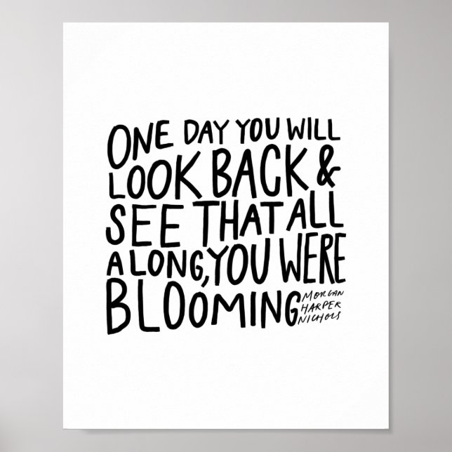 "..hela tiden höll du på att blomma" - poster (Framsidan)