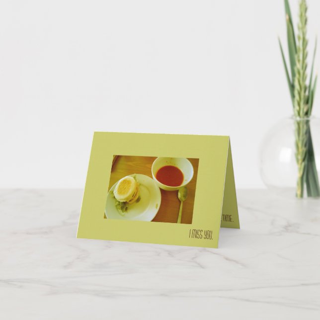 Hela tiden missa jag dig - tomatsoppa kort (Framsida)