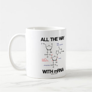 Hela vägen med mRNA Messenger RNA molekylärt Bio Kaffemugg