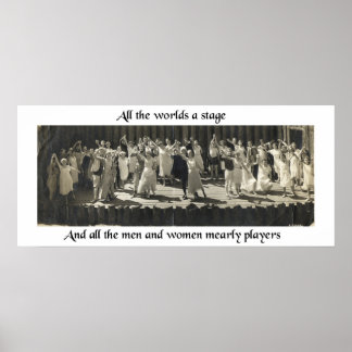 Hela världen är en scen poster