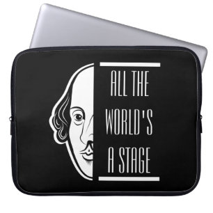 Hela världen är en scen Shakespeare-citat Thespisk Laptop Fodral