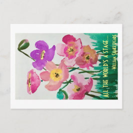 Hela världen är en scen vykort