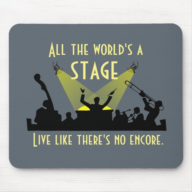 Hela världen är en sceninspirerande citattecken Co Musmatta (Framsidan)