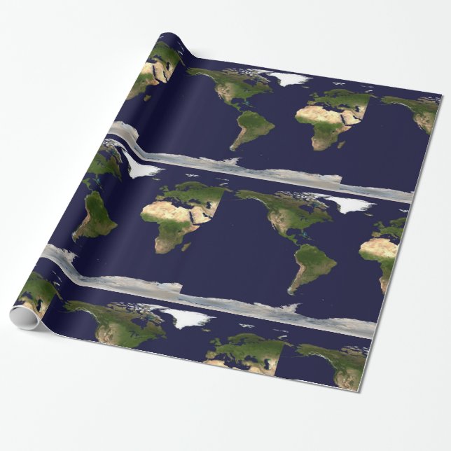 Hela världen - Planet jorden Presentpapper (Utrullad)