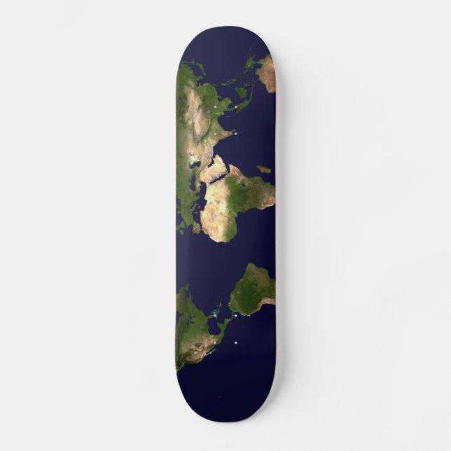Hela världen - Planeten Earth Mini Skateboard Bräda 18,5 Cm (Framsida)