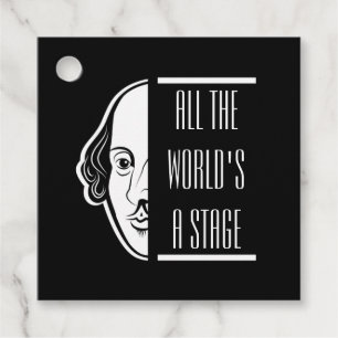Hela världens Shakespeare-citat Thespian Gåvor Etiketter